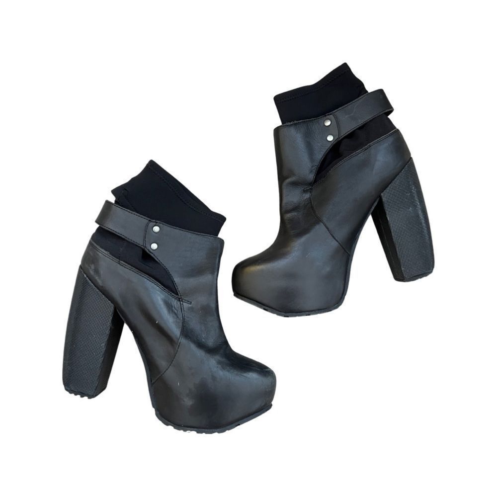 Miista black platform ankle booties size 8.5